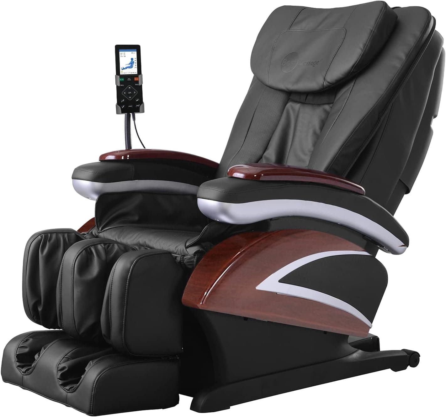 Full Body Electric Shiatsu Massage Chair Recliner with Built-in Heat Therapy, Air Massage, Body Scan, Black