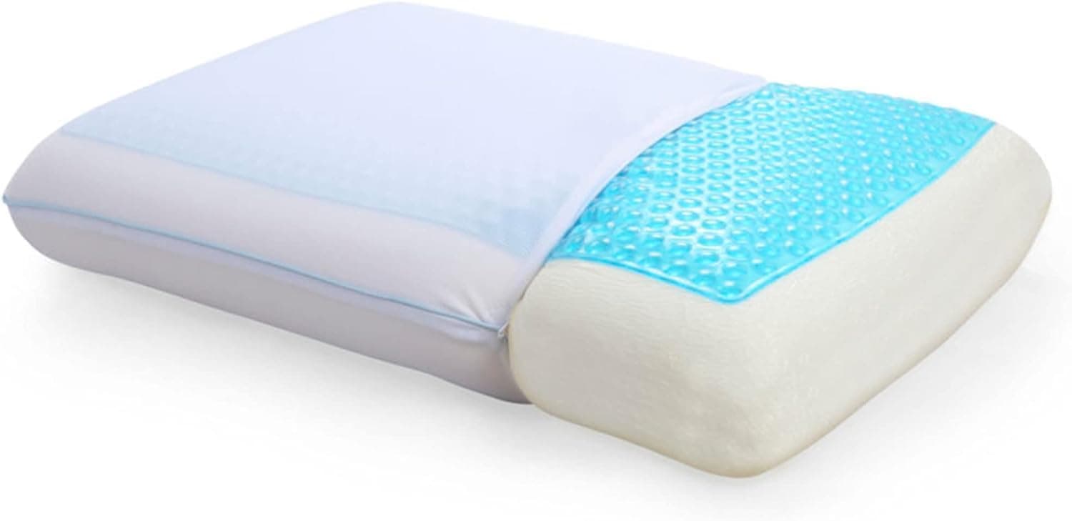 Cool Gel Cooling Pillow for Sleeping, Standard Size Cooling Memory Foam Pillow for Hot Sleepers