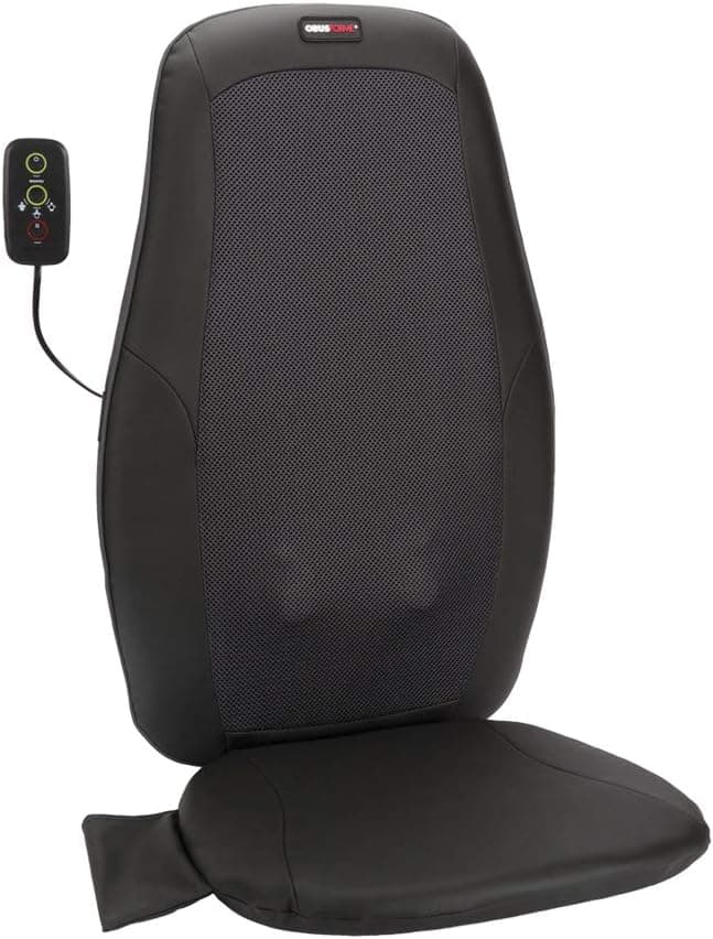 ObusForme Deep Kneading Shiatsu Back Massager with Heat, 3 Massage Zones - Upper, Lower or Full Back