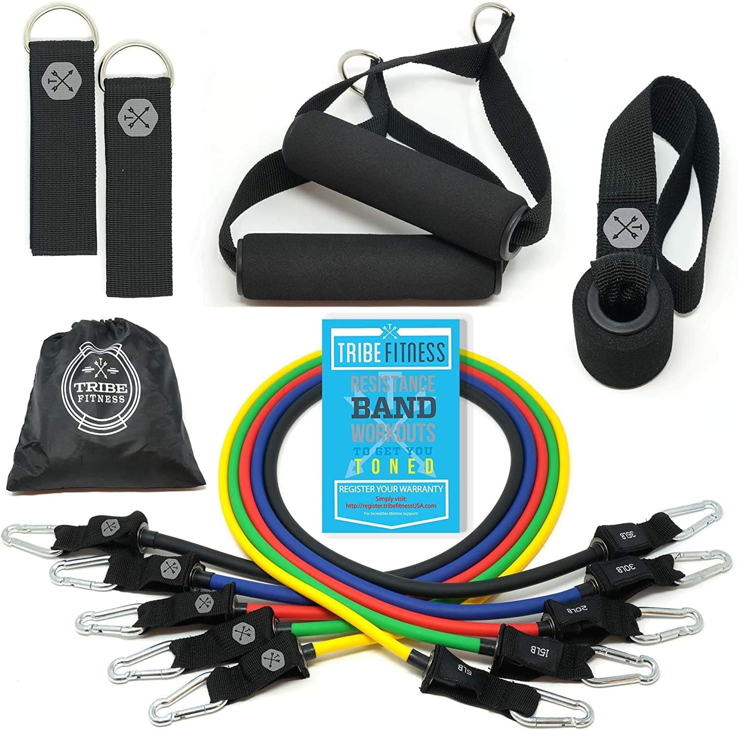 Tribe Premium Resistance Bands Set for Men and Women Workout