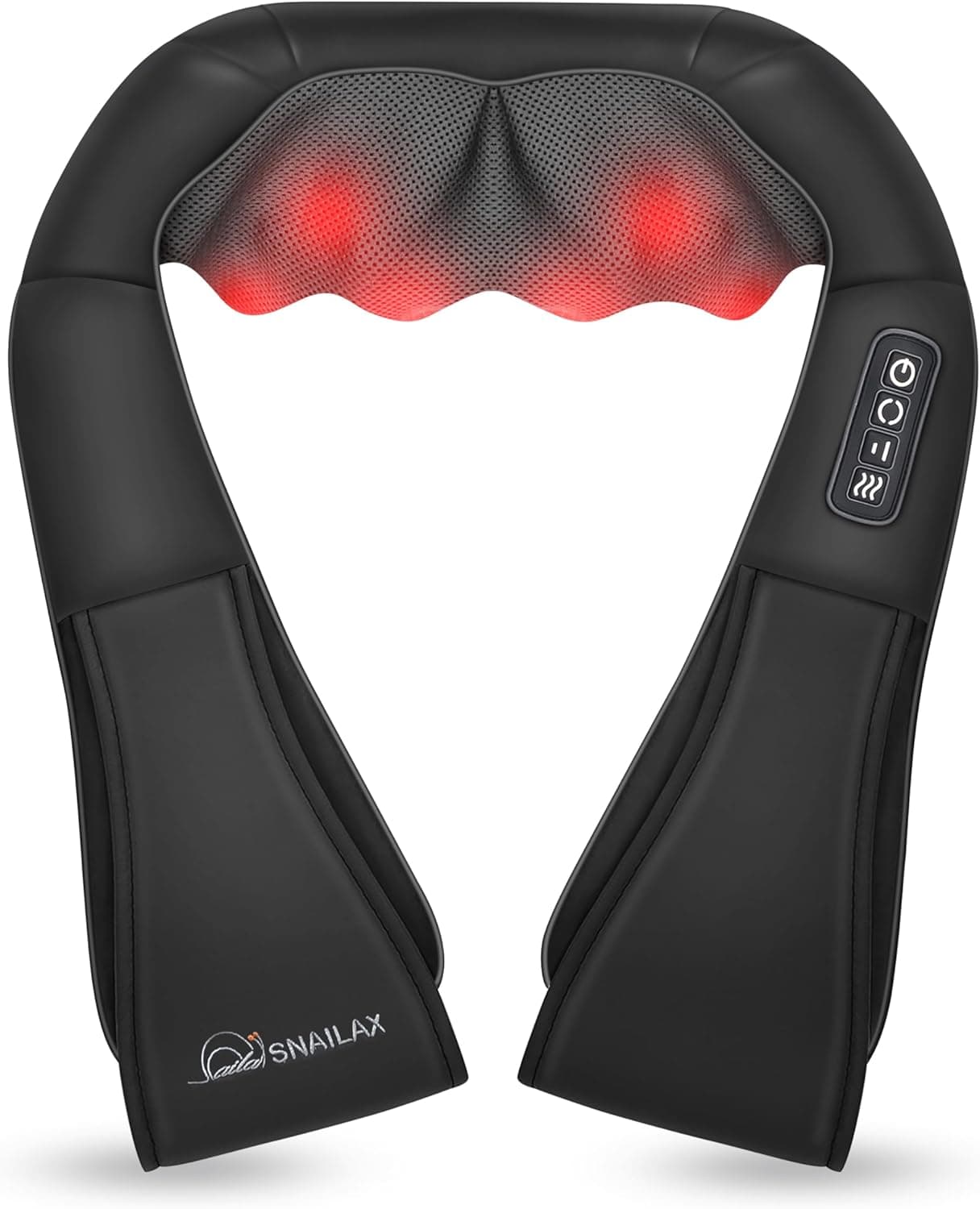 Snailax Shiatsu Neck and Shoulder Massager - Back Massager with Heat, Deep Kneading Electric Massage Pillow for Neck, Back, Shoulder, Foot, Body