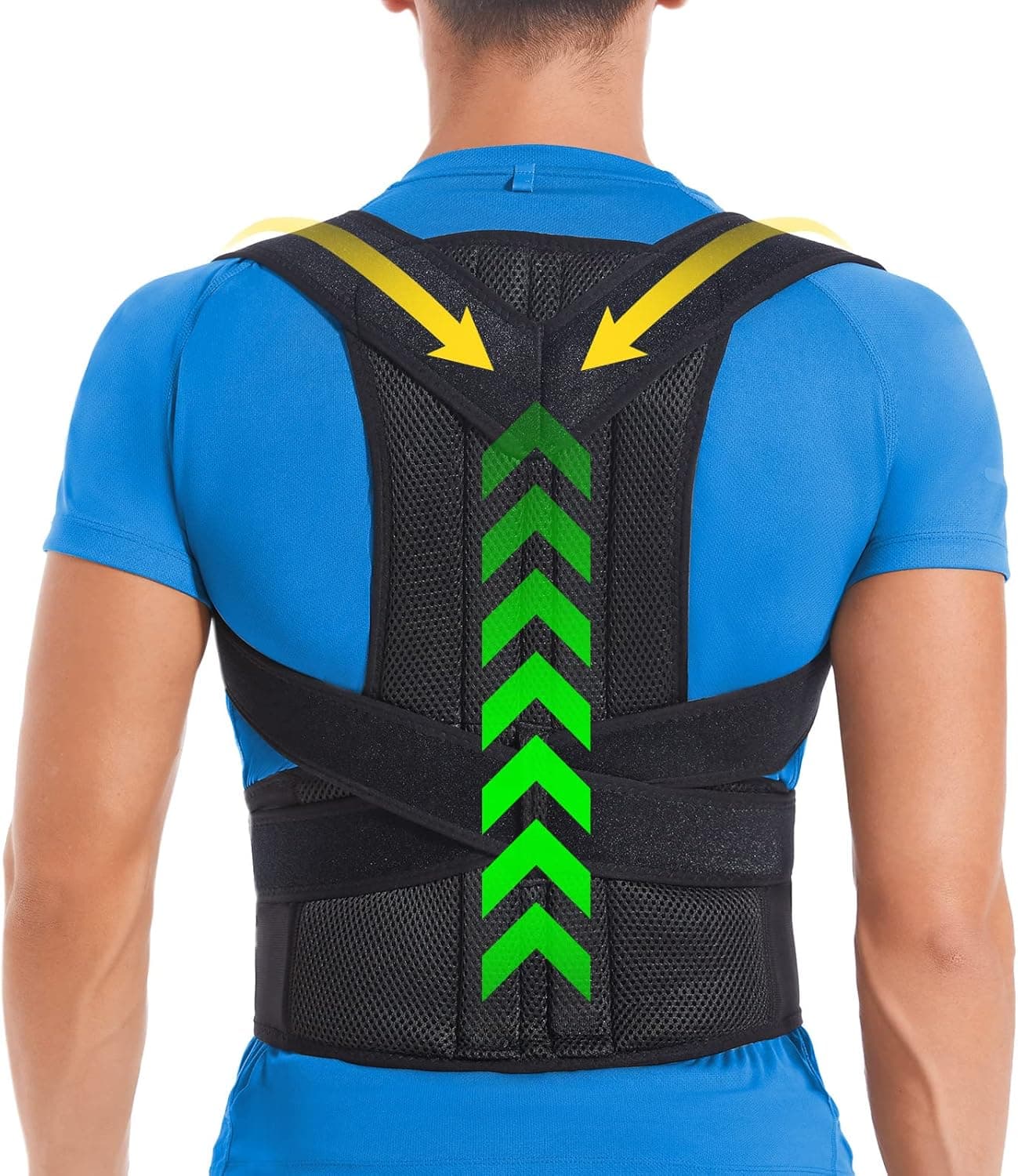 DIANMEI Back Brace Posture Corrector for Women and Men, Adjustable Lumbar Support