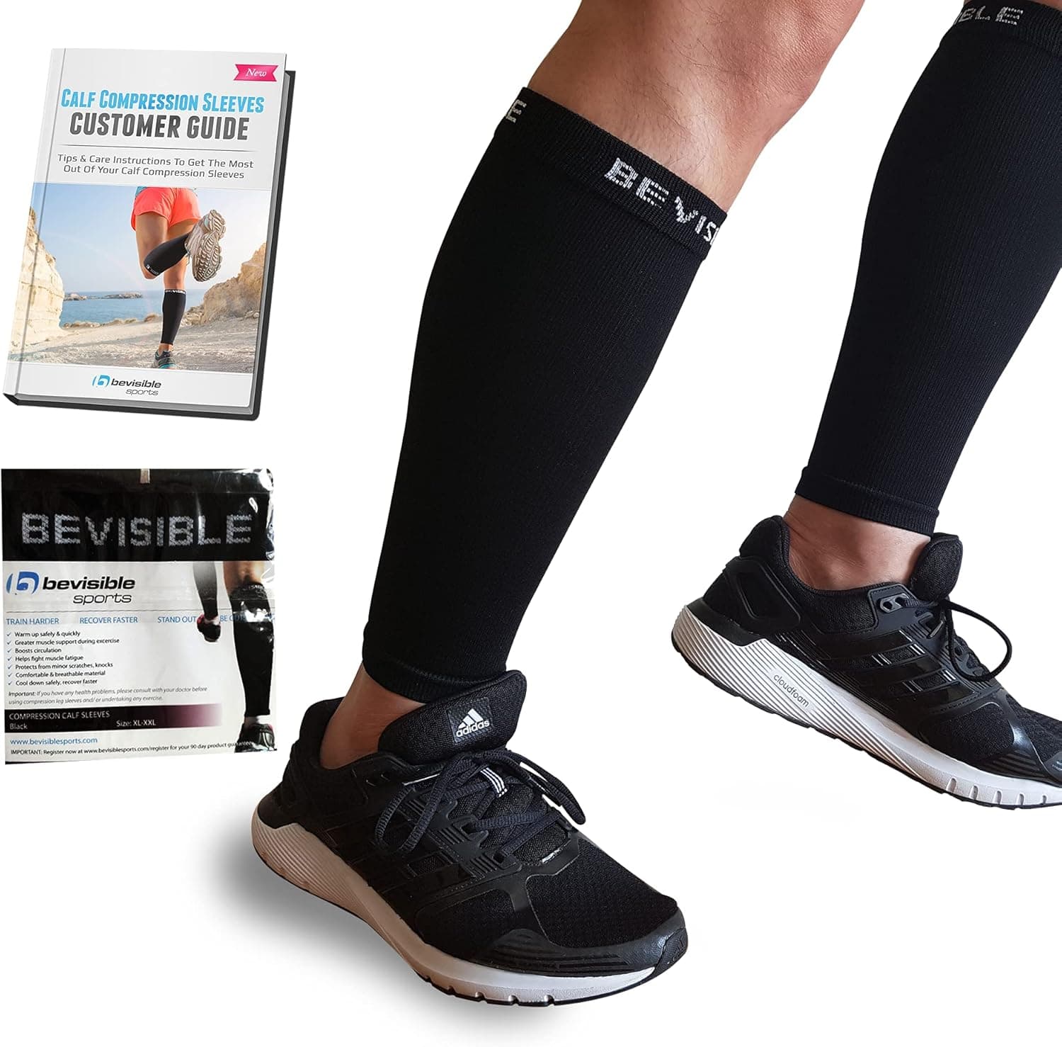 BeVisible Sports Calf Compression Sleeve Leg Compression Socks