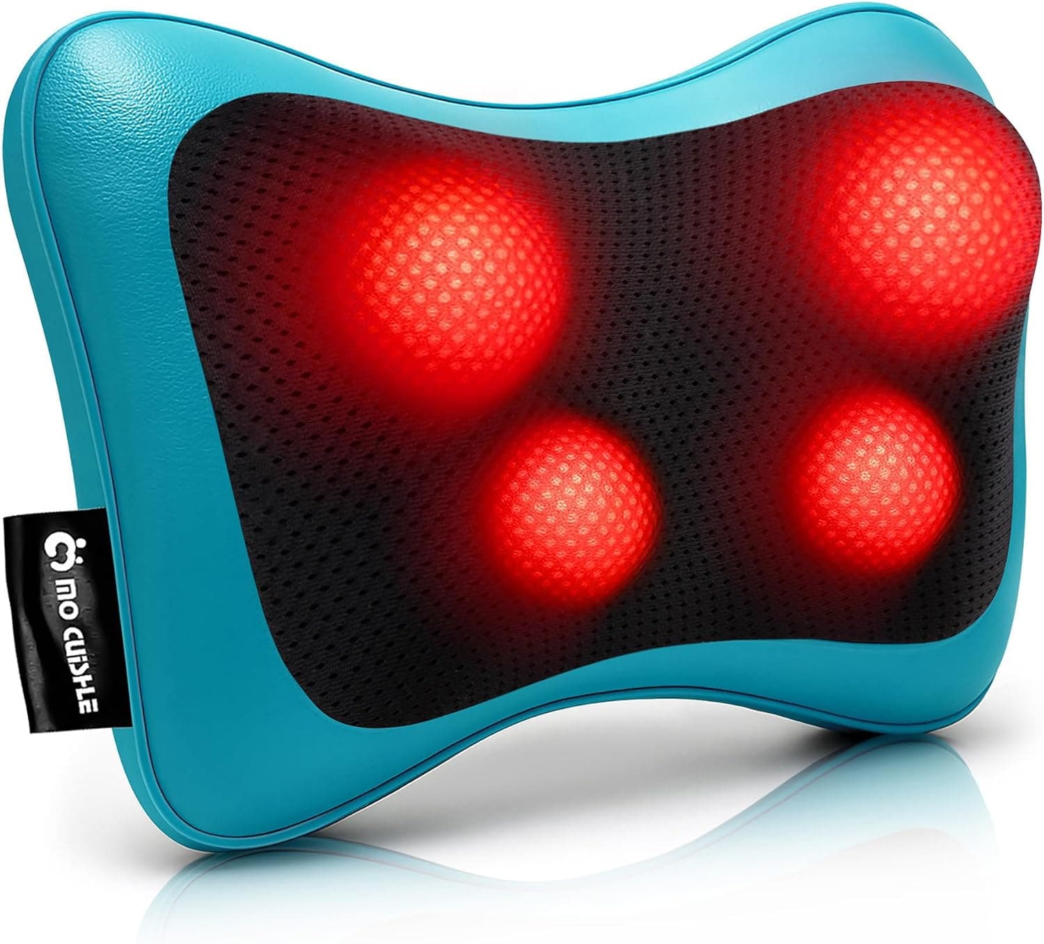 Mo Cuishle Shiatsu Back Massager with Heat, 3D Kneading Neck and Shoulder Massager for Back Pain Relief, Electric Massage Pillow