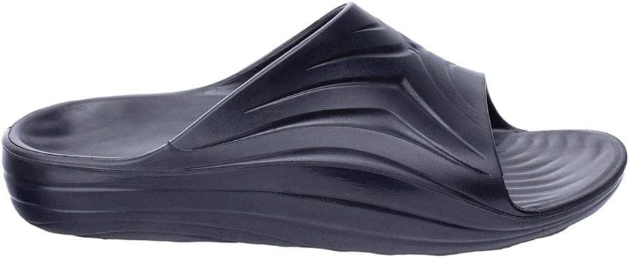Superfeet Aftersport Men's Open Back Recovery Sandal for Post Run or Comfort, Black