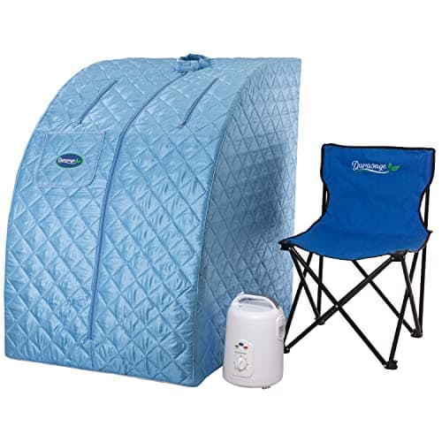 Durasage Portable Personal Steam Sauna for Home - Foldable Full Body Spa Tent with 800W Steam Generator, 60-Min Timer, Chair Included for Relaxation & Wellness