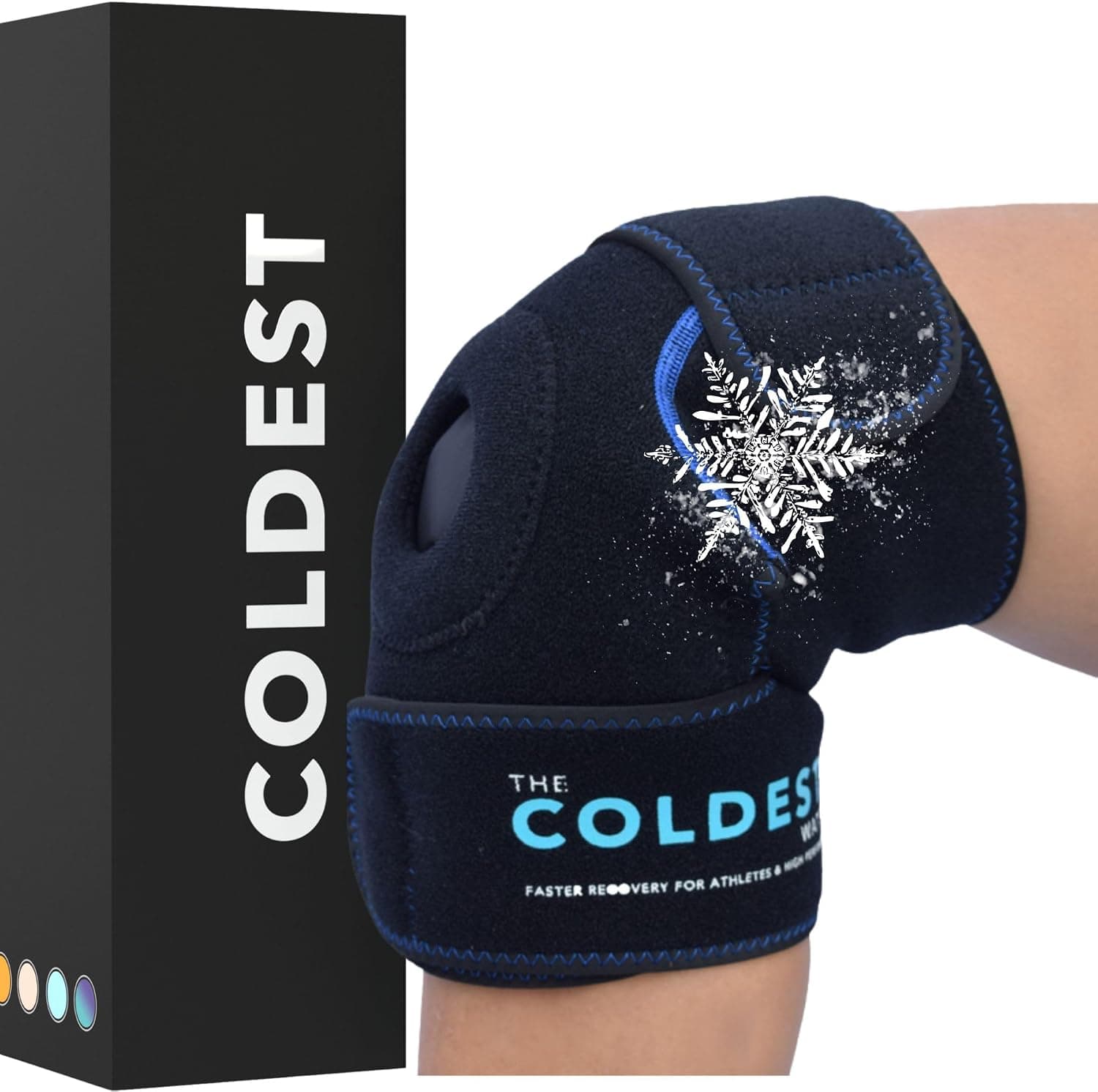 The Coldest Knee Ice Pack Wrap, Hot and Cold Therapy, Reusable Compression for Meniscus Tear and Bursitis