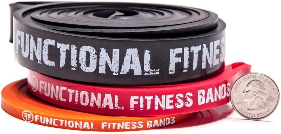 Rubberbanditz Functional Fitness Pull Up Assist Resistance Bands (Combo Pack of 3)