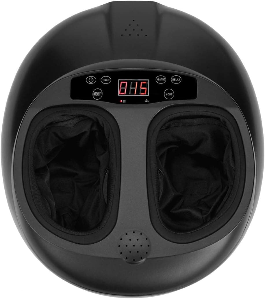 Foot Massager Shiatsu Kneading Foot Massage Machine with Heat for Home (Black)
