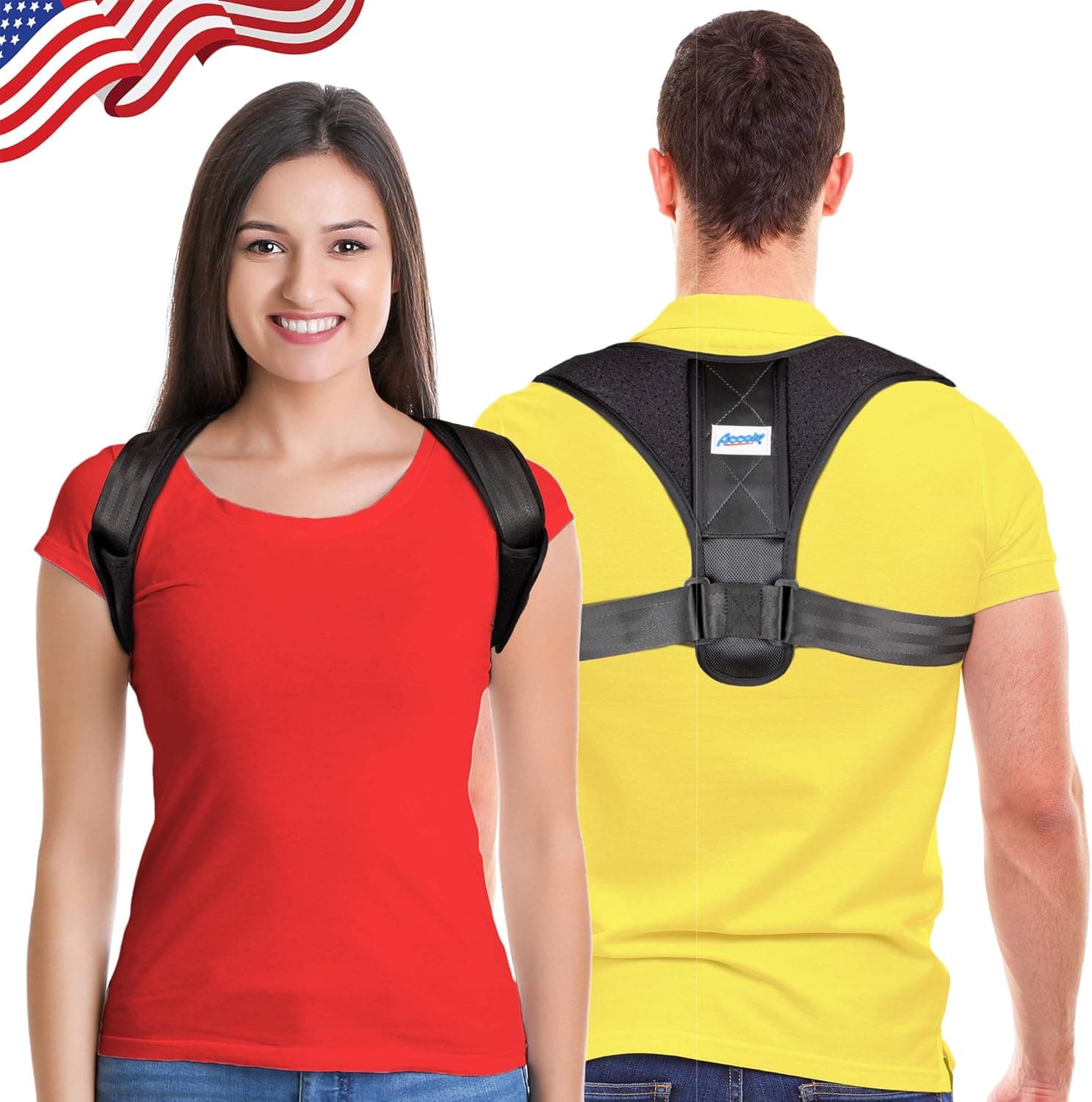 Posture Corrector for Men and Women - Adjustable Upper Back Brace for Clavicle Support