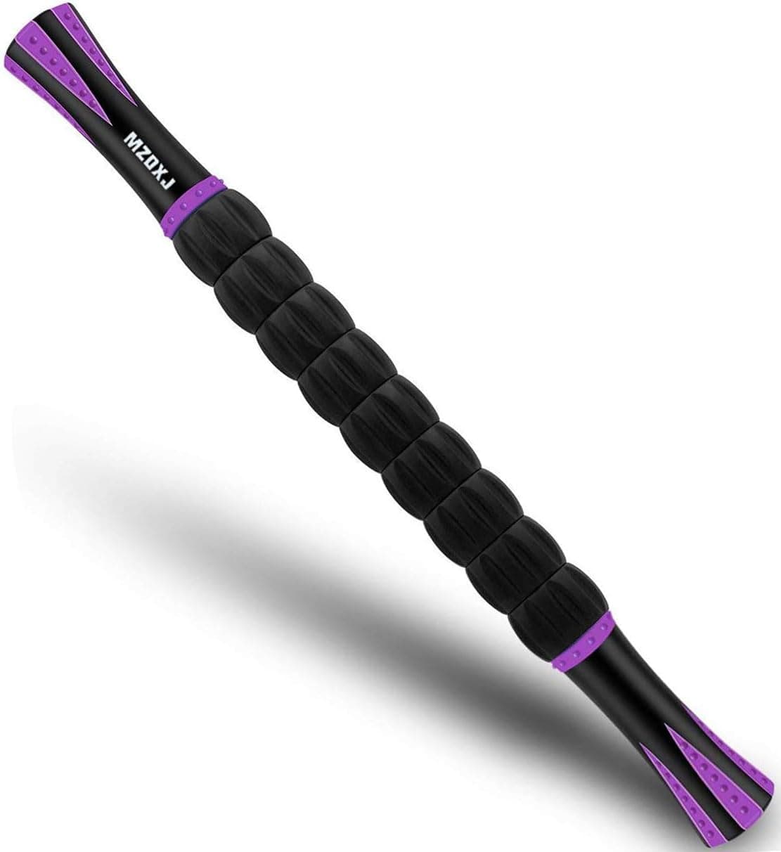 MZDXJ Muscle Roller Massage Roller Stick Deep Tissue Fascia (Purple Black 18 inch)