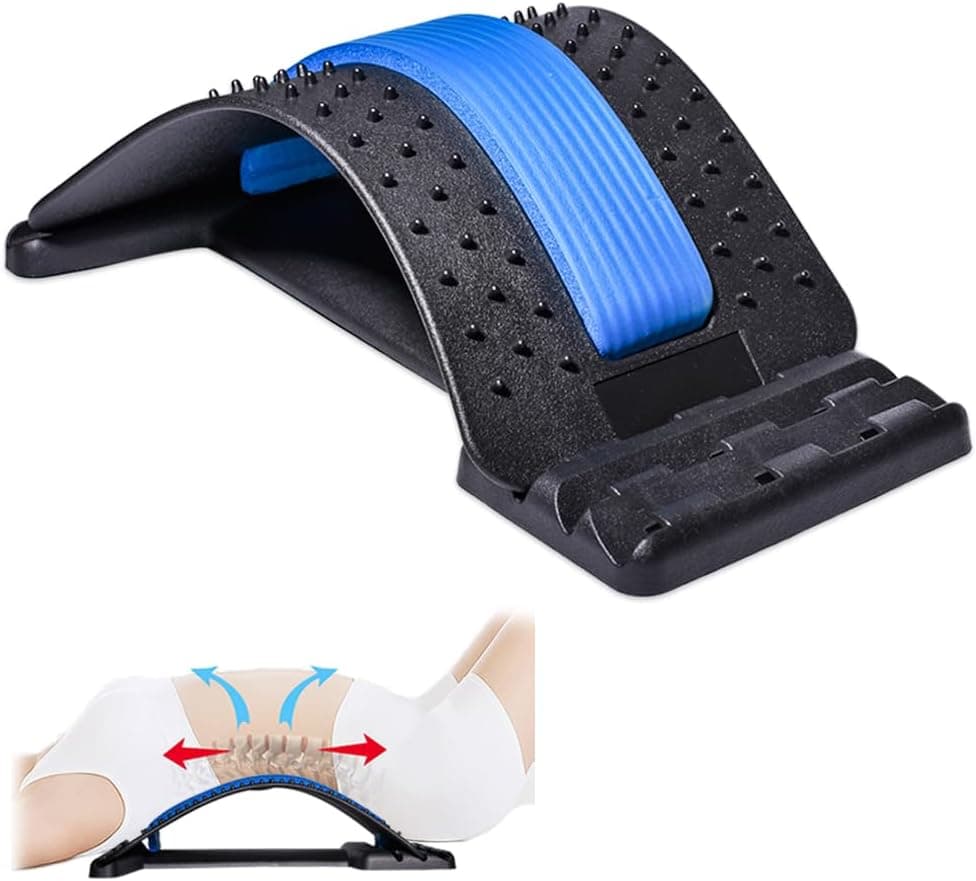 JUMPOW Back Stretcher, 3 Level Adjustable Lumbar Cracker Board, Spine Decompression