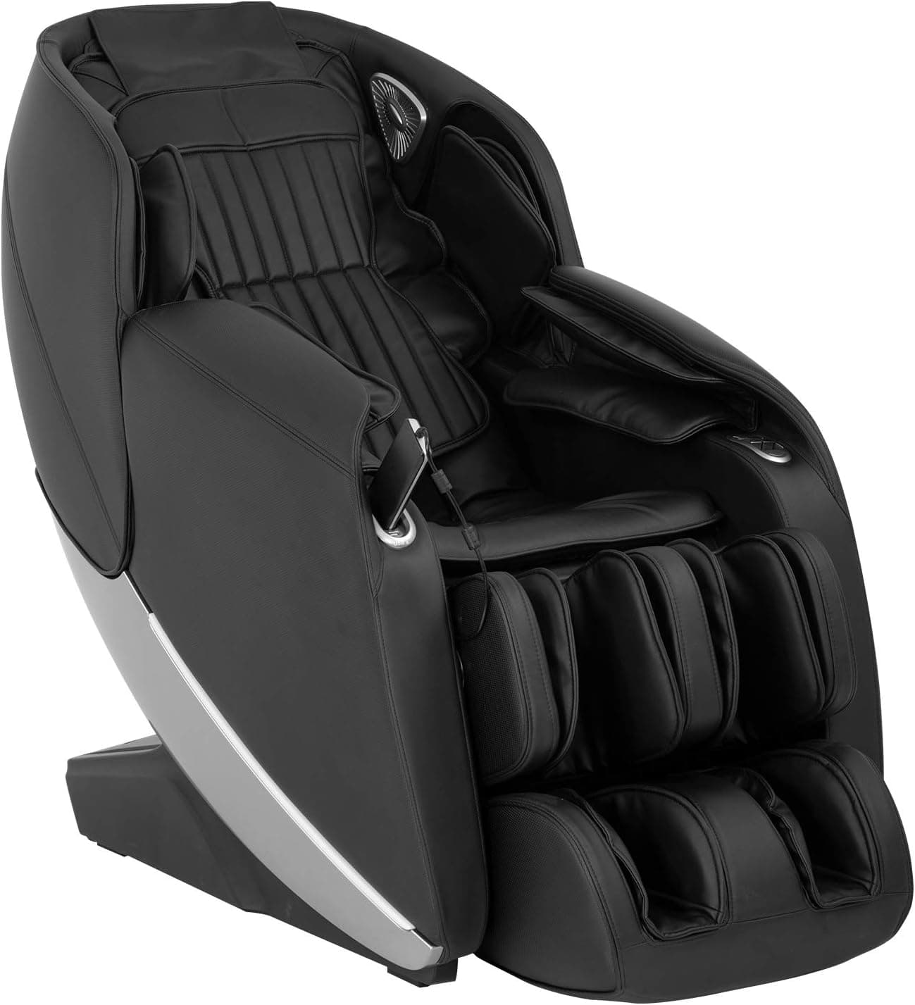Electric Shiatsu Zero Gravity Massage Chair Recliner with Heat, Foot Roller, SL-Track, Bluetooth Speaker, Black
