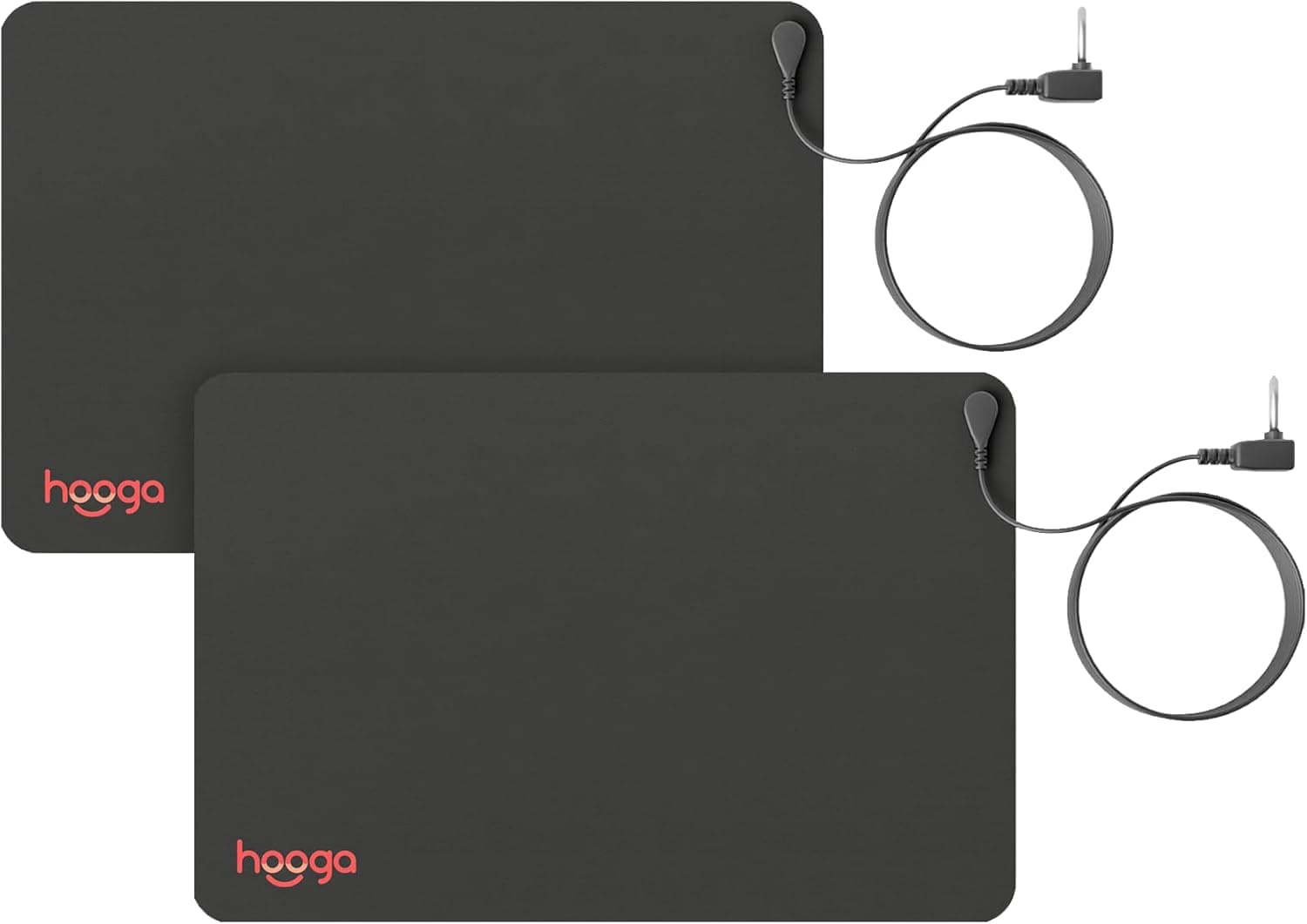 Hooga Grounding Mat 2 Pack for Sleep, Energy, Pain Relief, Inflammation, Conductive Carbon