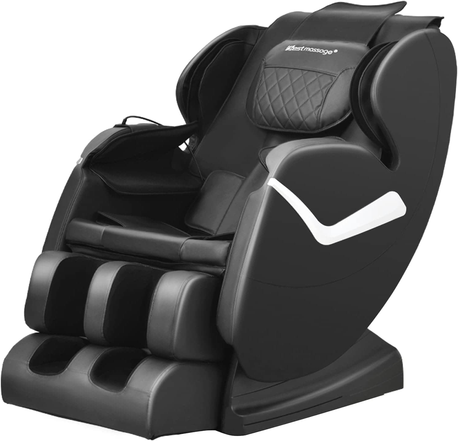 BestMassage Massage Chair Zero Gravity Full Body Electric Shiatsu Recliner with Foot Rollers and Heat, Black