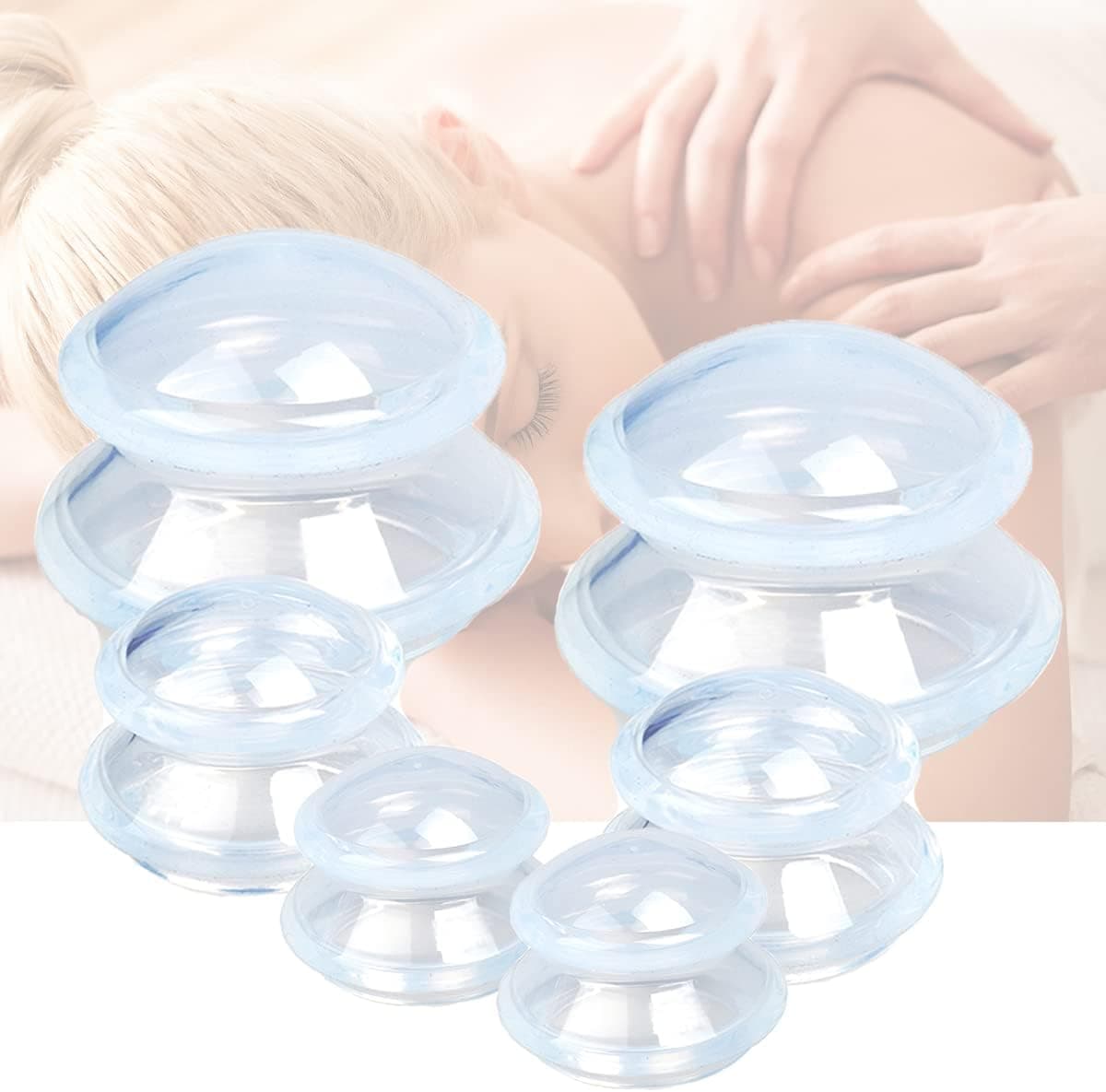 6 Sizes Cupping Therapy Set - Professional Silicone Cupping Set, Stronger Suction