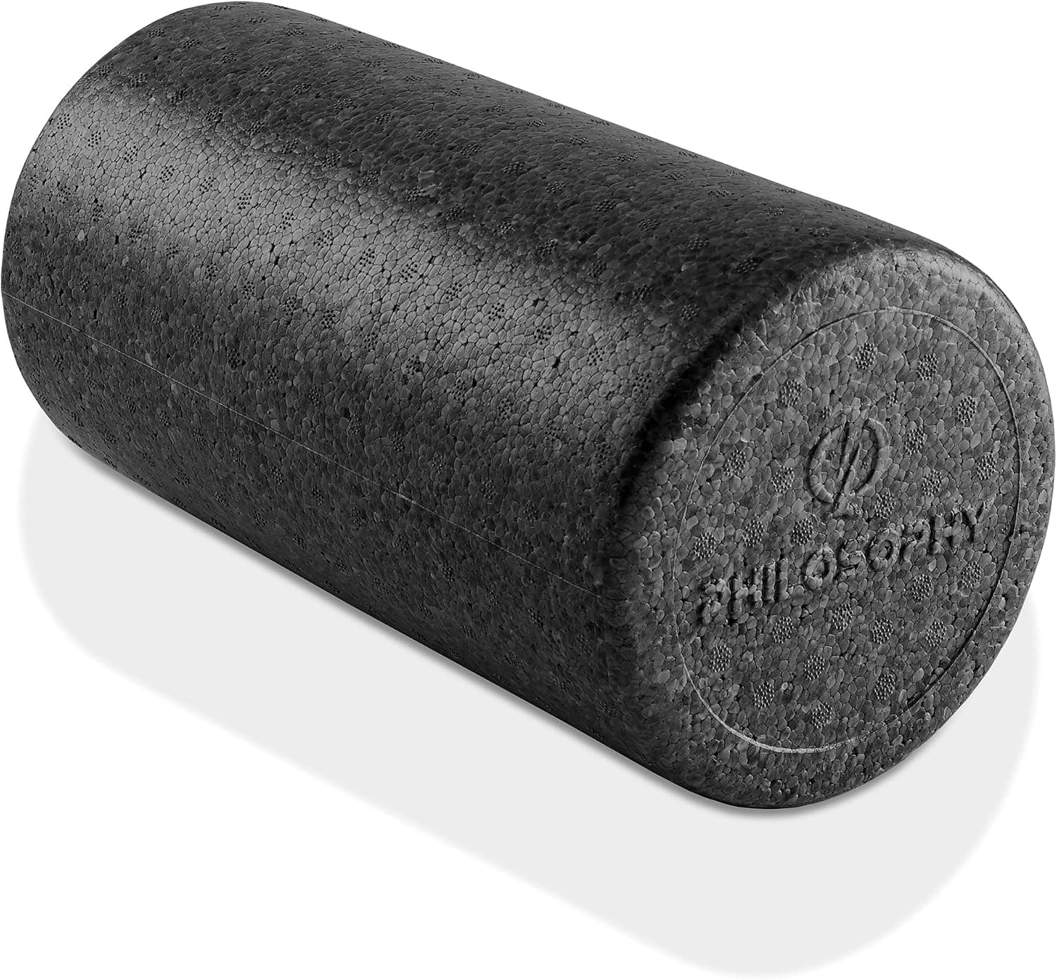 Philosophy Gym 12 inch High-Density Foam Roller for Exercise, Massage and Muscle Recovery, Round, Black