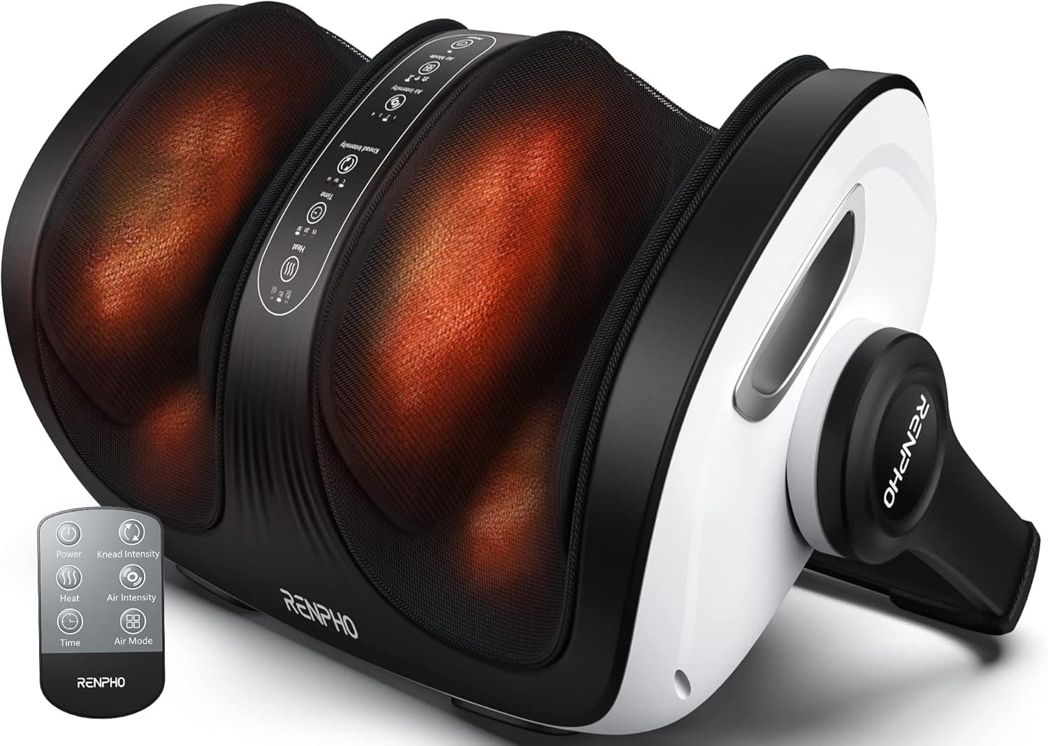 RENPHO 4-in-1 Customizable Electric Shiatsu Foot & Calf Massager with Heat, 3 Modes & 4 Levels Compression, Size 14