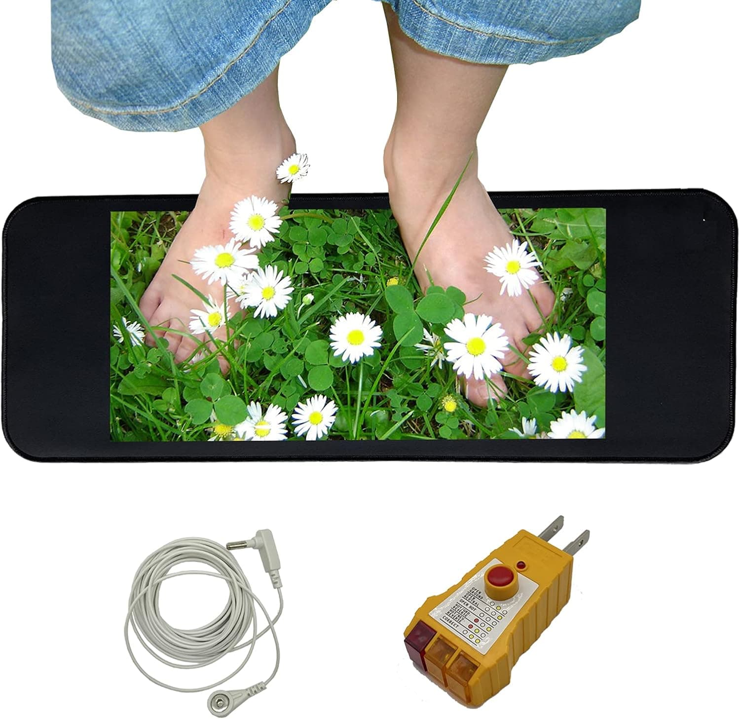 Grounding Mat, Grounding Universal Mat for Healthy Therapy Earth Connected Pad with Outlet Tester