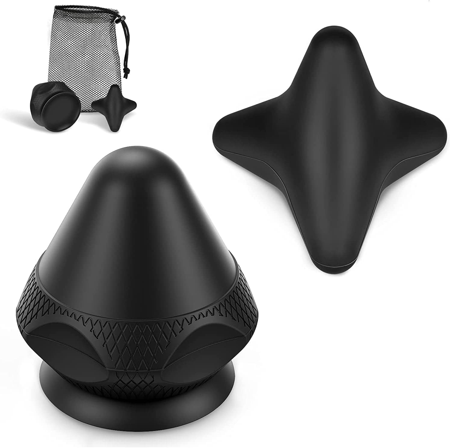 AOT Mountable Massage Ball with Suction Cup Manual Back Massager Kit