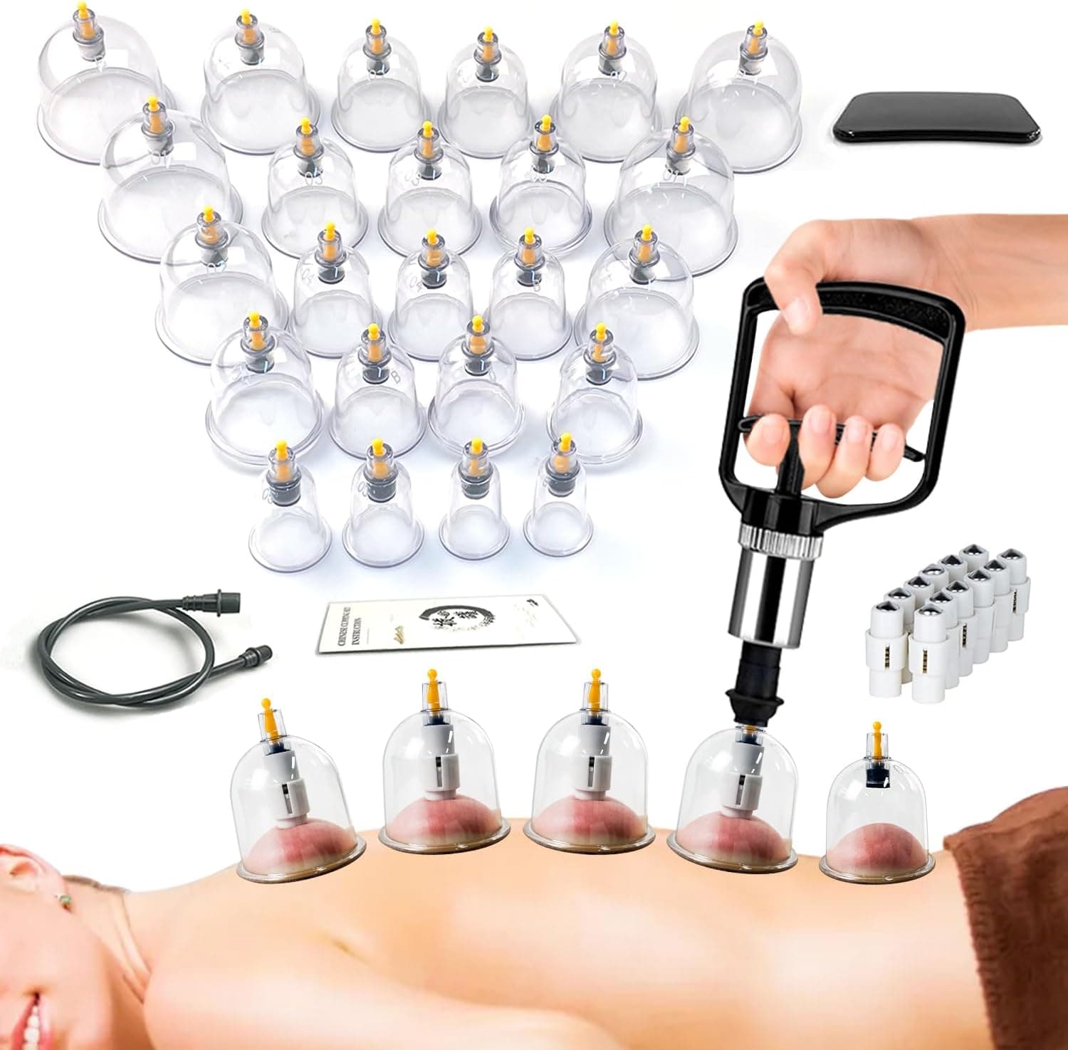 AIKOTOO Cupping Set Massage Therapy Cups for Body Cellulite, 24 Suction Cups