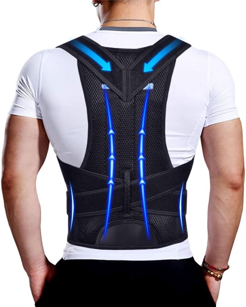 Upgraded Posture Corrector Back Brace for Men and Women, Lumbar Support