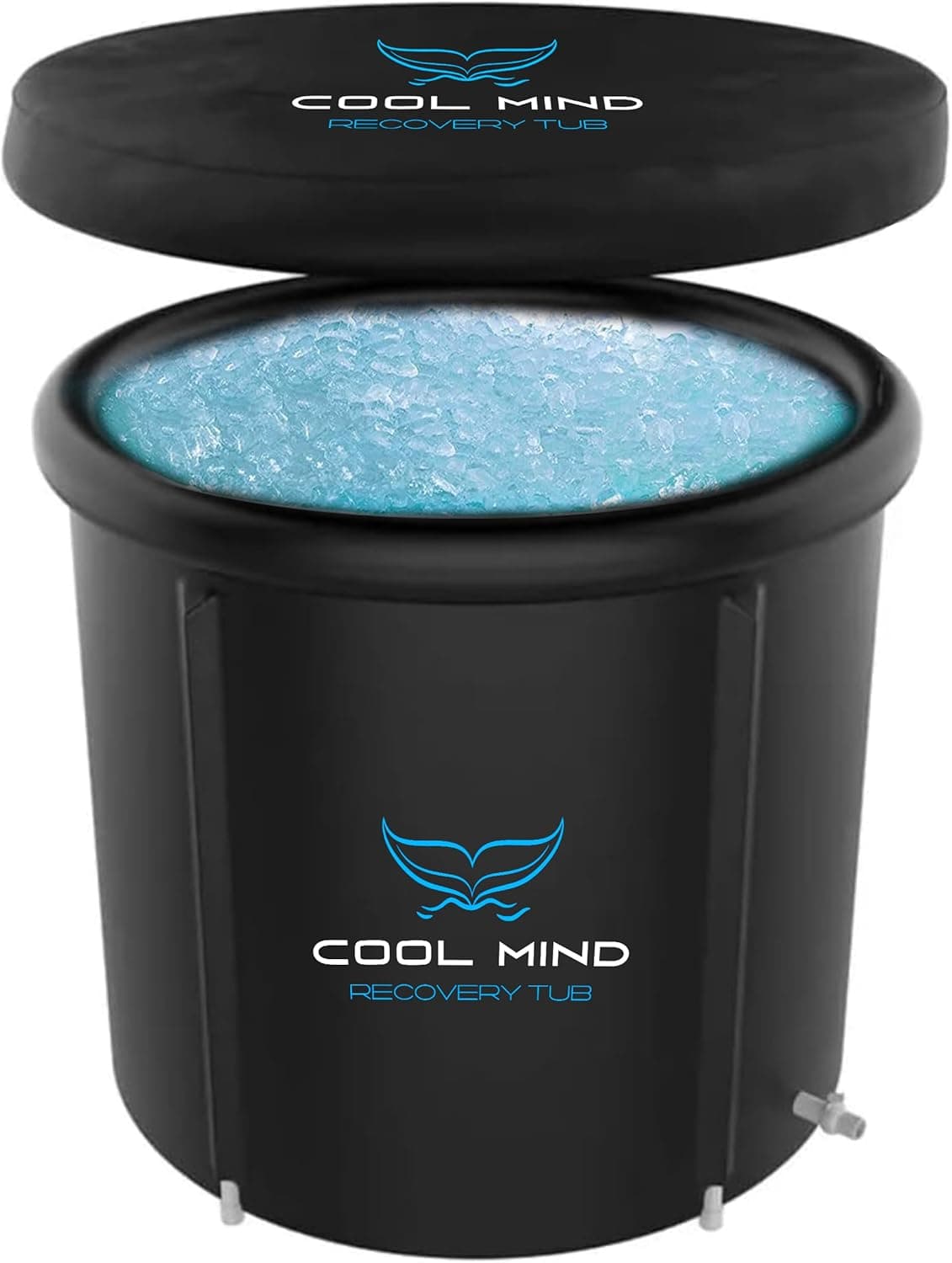Ice Bath Tub for Athletes, Cold Plunge Barrel for Muscle Recovery, Portable Ice Bath Tub with Cover by Cool Mind