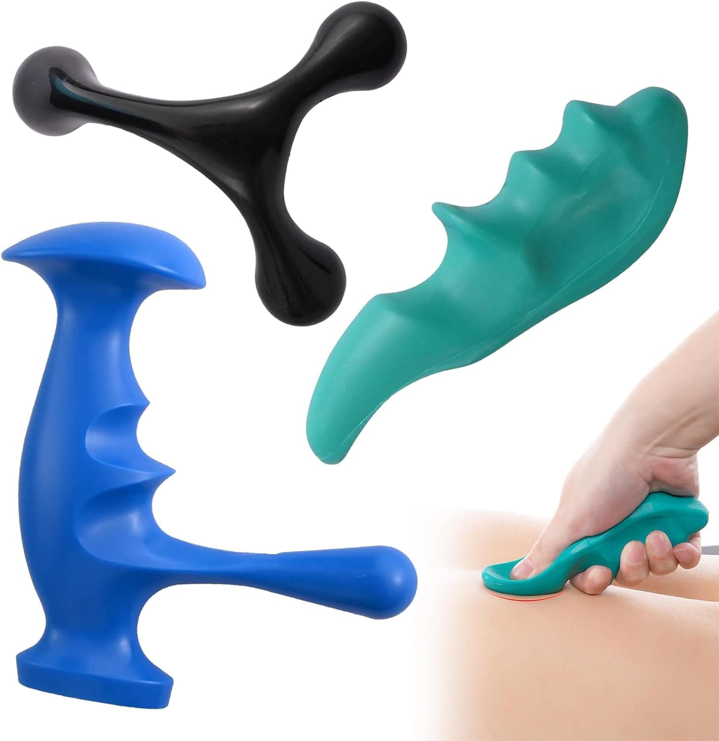 hautllaif Manual Trigger Point Massage Tool and Thumb Saver Set