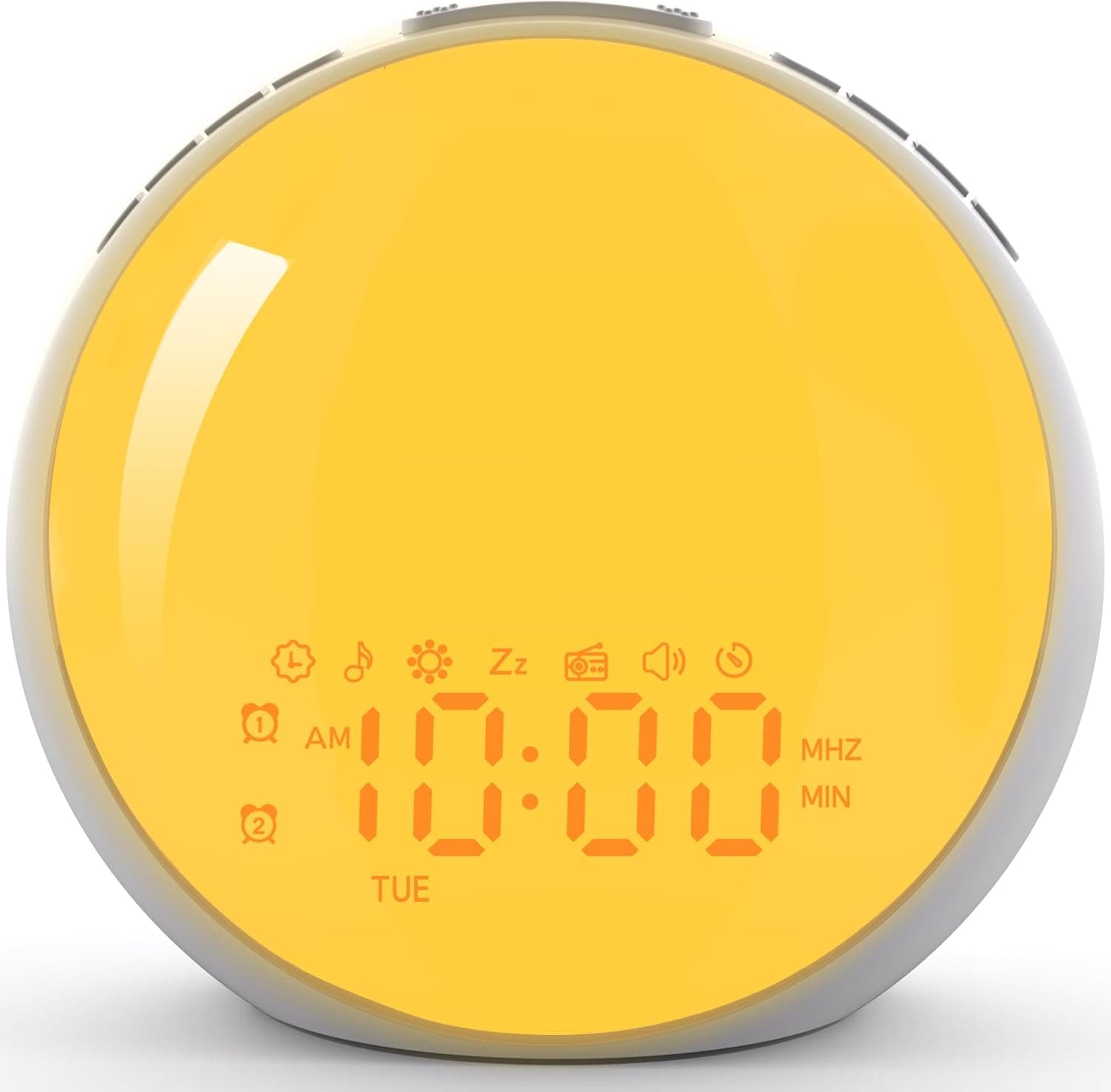 Sunrise Alarm Clock Wake Up Light with Sunrise/Sunset Simulation, 8 Colors, 10 Soothing Sounds, FM Radio