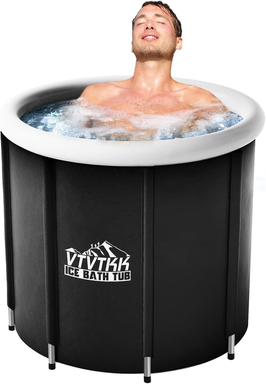 Cold Plunge Tub Outdoor, Large Ice Bath Tub for Athletes, VTVTKK Portable Ice Bath, Ice Tubs for Cold Plunge, Ice Cold Therapy Bath Outdoor