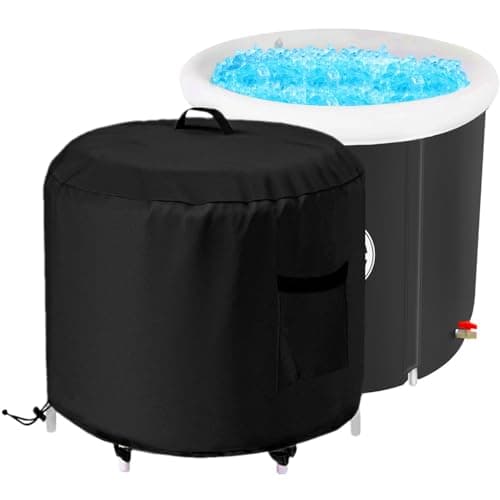 GS Alderaul Round Portable Ice Bath Tub Cover for Cold Plunge Tub Outdoor