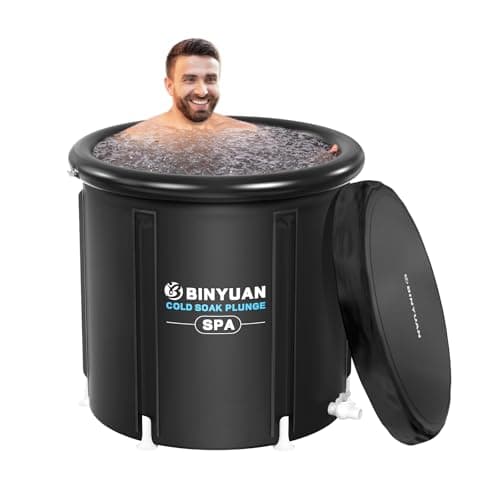 BINYUAN XL Ice Bath Tub for Athletes With Cover 99 Gal Cold Plunge Tub | Tub for Recovery, Multiple Layered Portable, for Gardens, Gyms and Other Cold Water Therapy Training