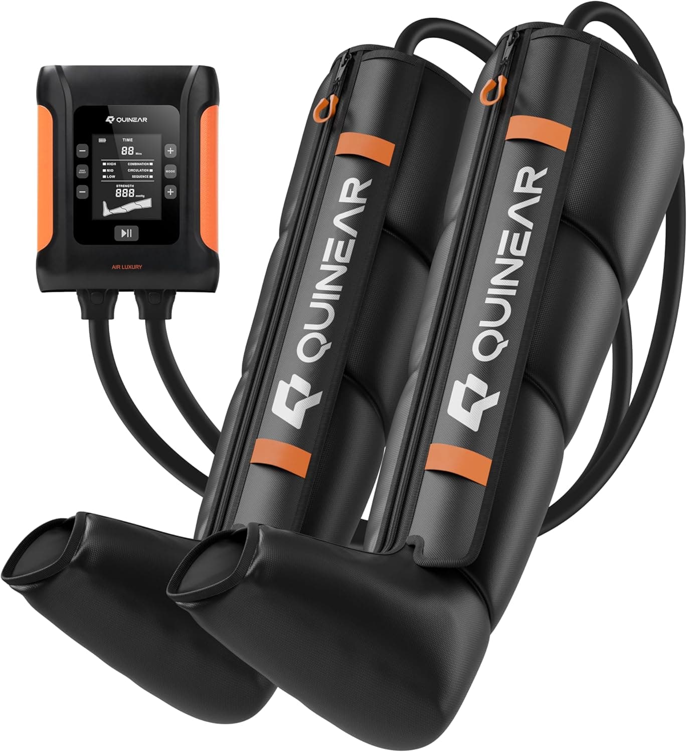 QUINEAR Professional Cordless Air Compression Leg Recovery Boots (Medium)