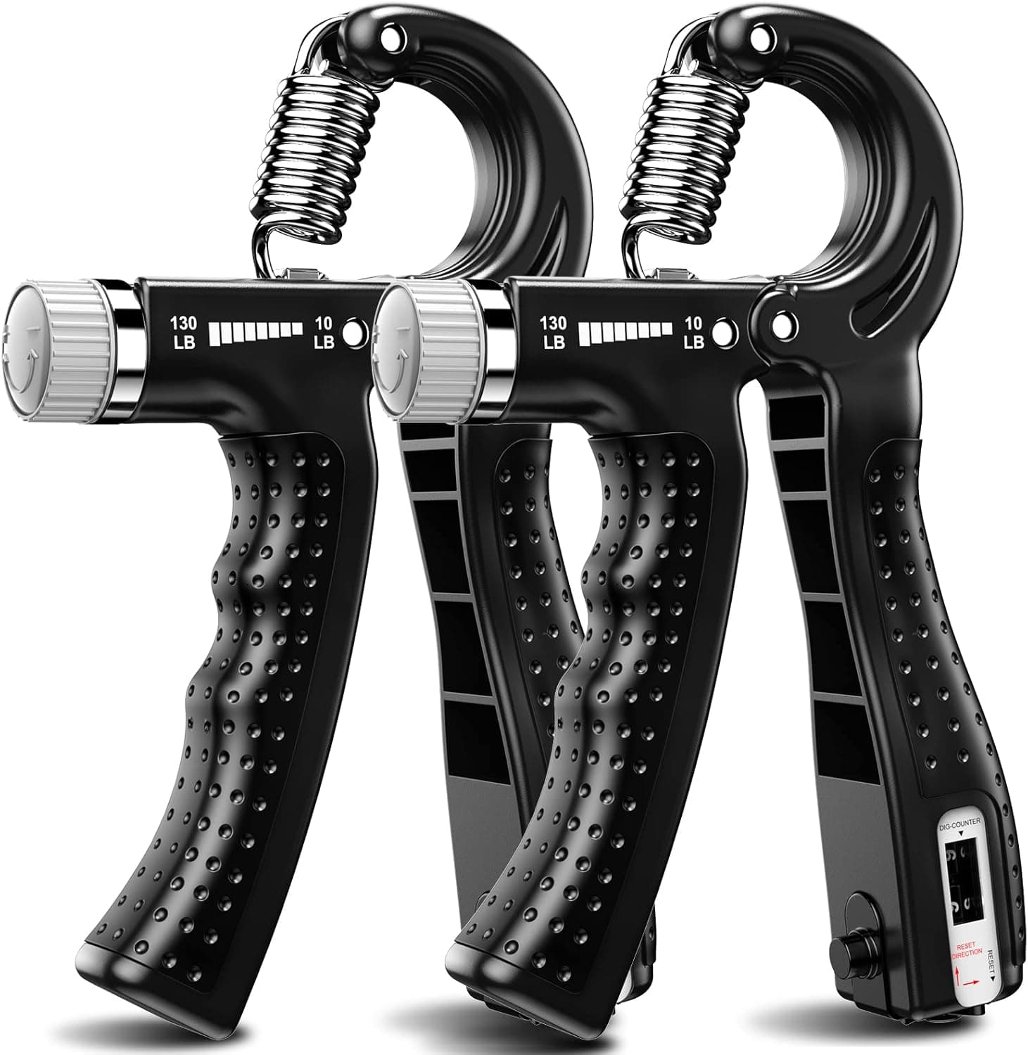 KDG Hand Grip Strengthener 2 Pack, Adjustable Resistance 10-130 lbs Forearm Exerciser