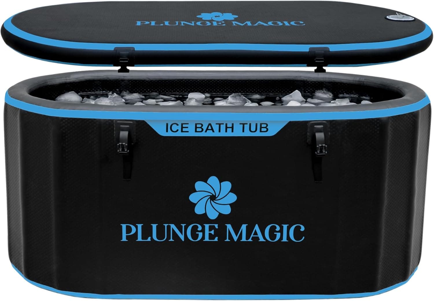 PLUNGE MAGIC Inflatable Cold Plunge Tub for Athletes, Water Chiller Compatible, XXL 216 Gal Ice Bath Tub