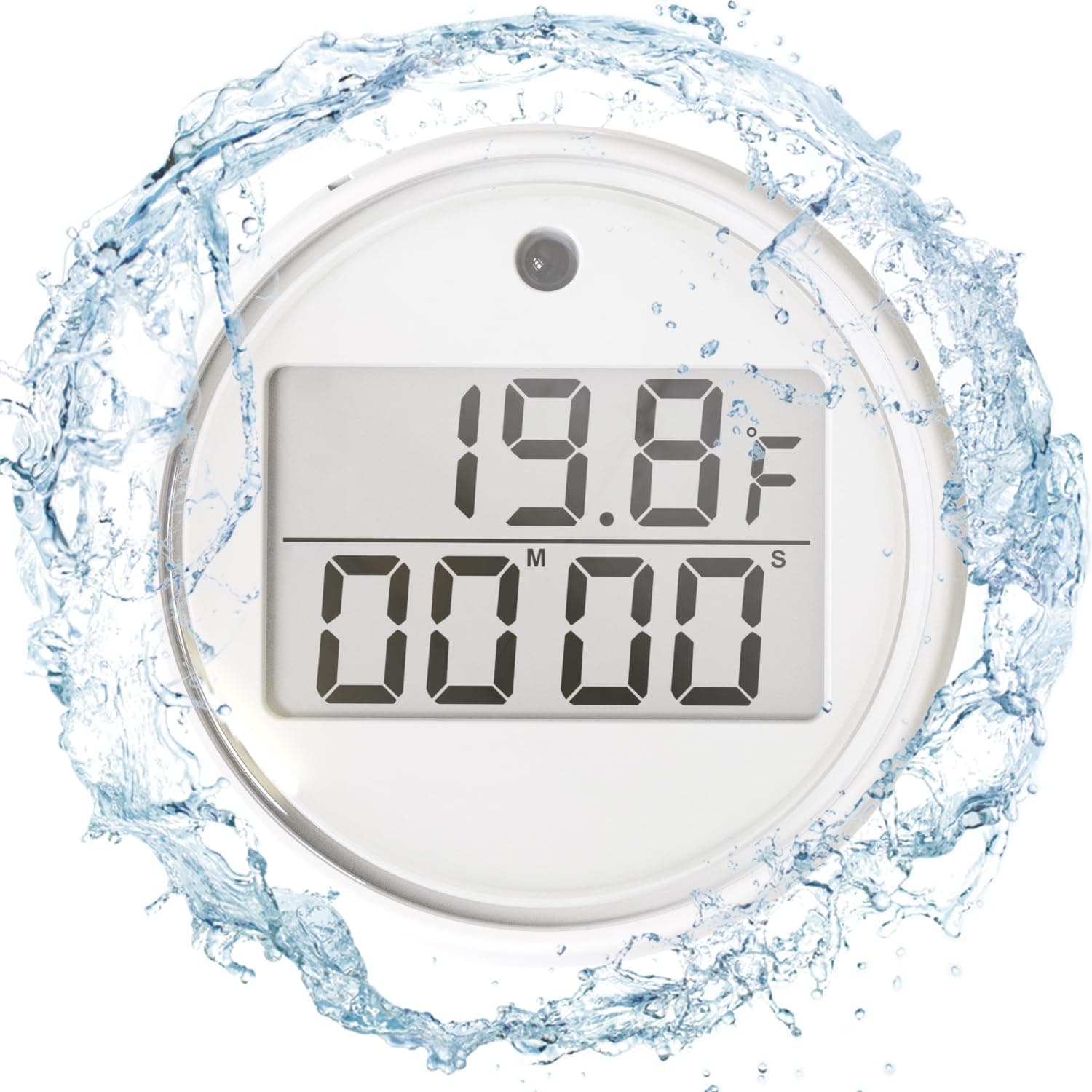 Digital IPX6 Waterproof Ice Bath Thermometer with Timer and Float - Easy Read