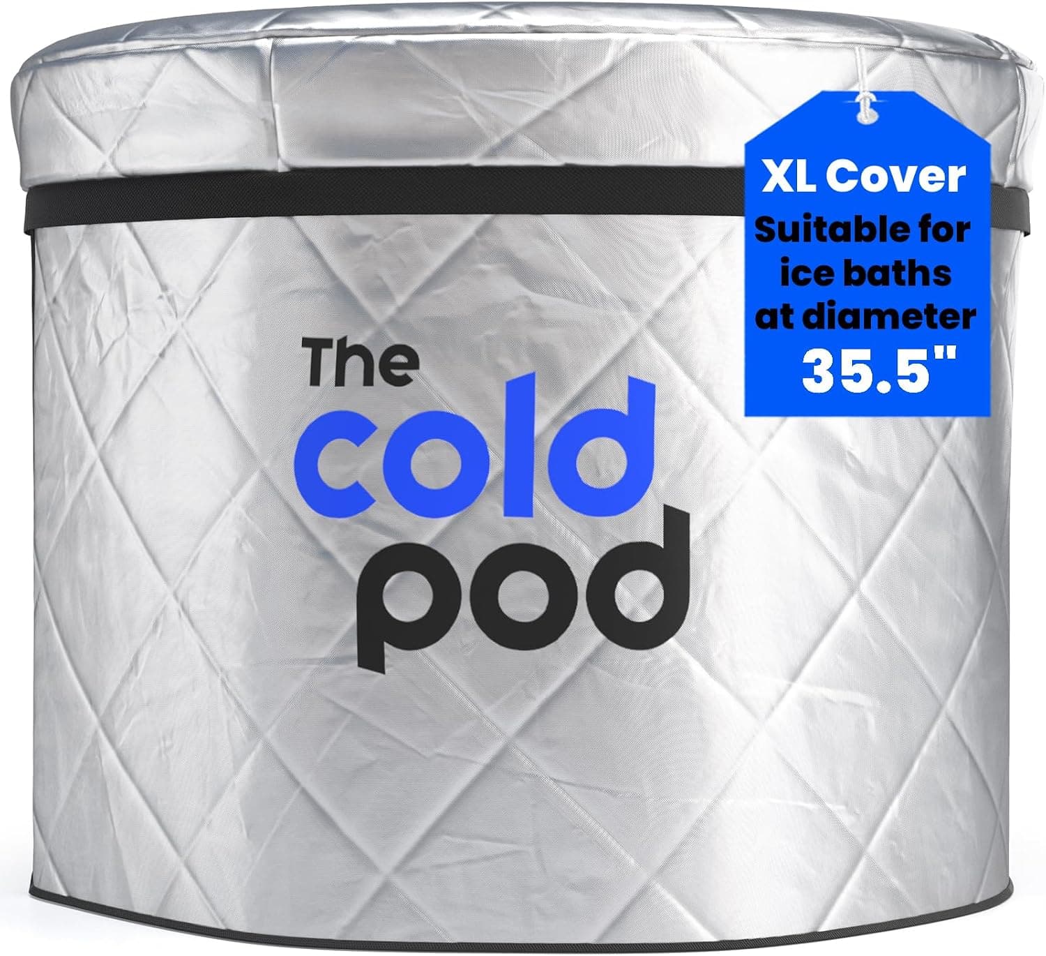 The Cold Pod Insulated Ice Bath Cover, Fits 85 Gallon Round Ice Tubs 29.5", UV Reflective Cold Plunge Wrap