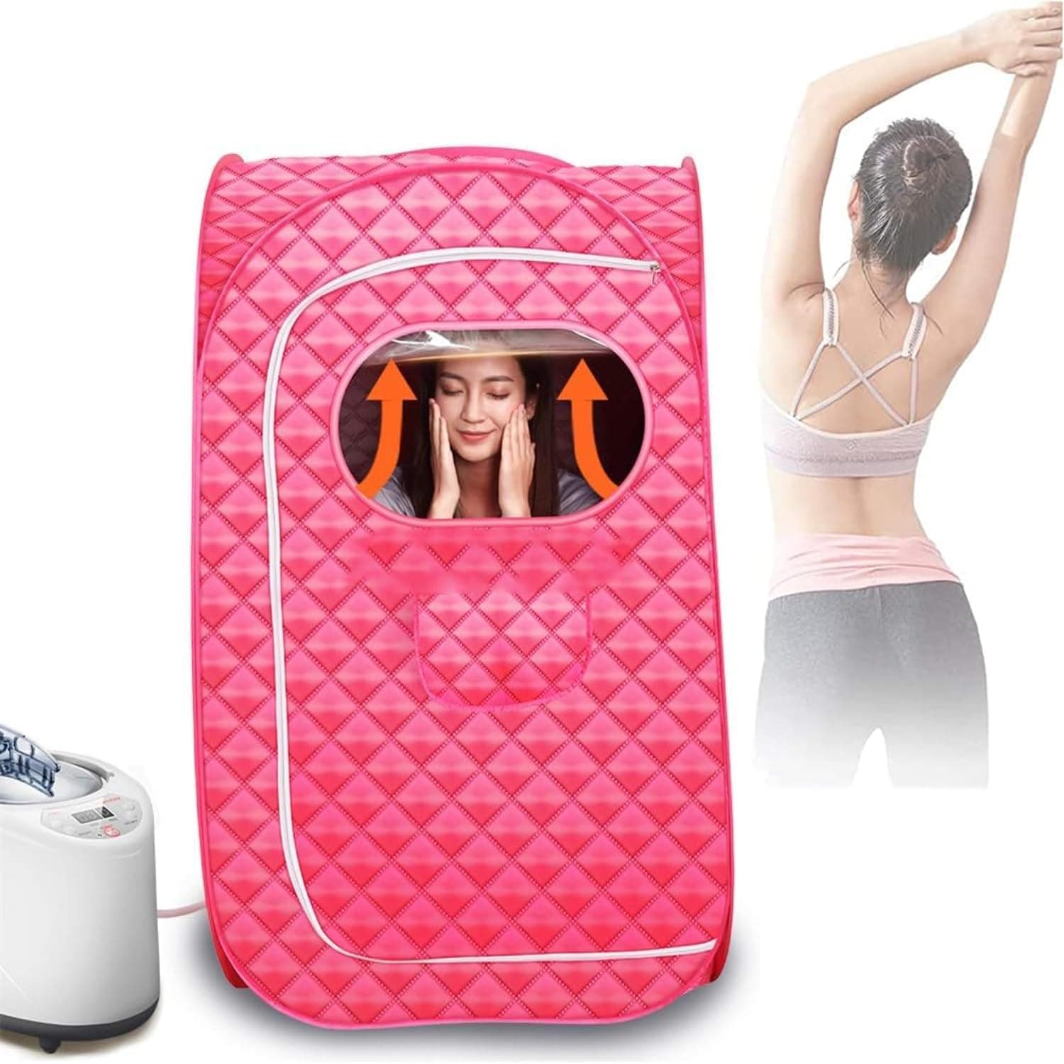 Portable Personal Steam Sauna Tent, At Home Spa Room Pop Up Sauna with Steamer Pot and Remote, 2 L Lightweight Full Body Foldable Sauna Room for Detox