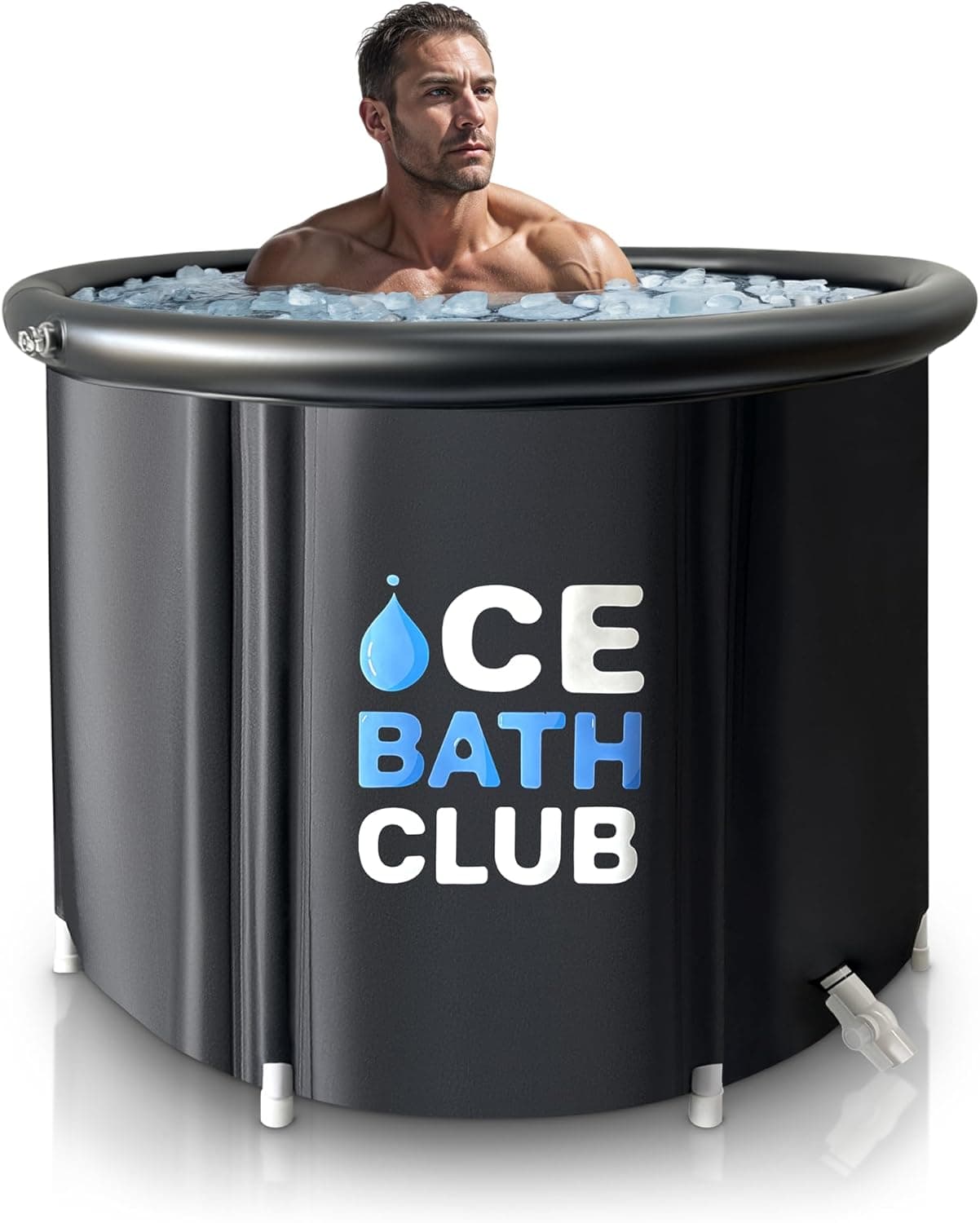 Portable Ice Bath Tub 116 Gallons Cold Plunge Tub for Athletes & Adults, Indoor and Outdoor Large Cold Plunge Tub for Cold Immersion Therapy, Inflatable
