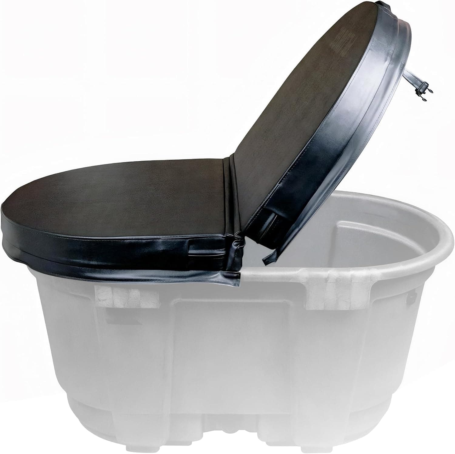 Cold Plunge Cover for Rubbermaid 150 Gallon Stock Tank, Insulated Ice Bath Lid with Locking Clips, Marine Vinyl Spa Cover
