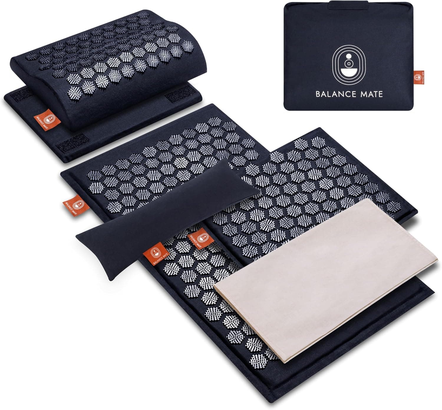BalanceMate Acupressure Mat Set with 6,210 Pressure Points for Pain Relief and Relaxation