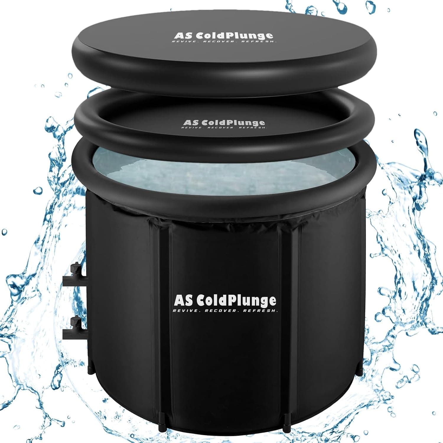 AS ColdPlunge XL Ice Bath Tub, Portable Ice Pod with Lid & Cover, 100Gal Inflatable Ice Plunge Tub