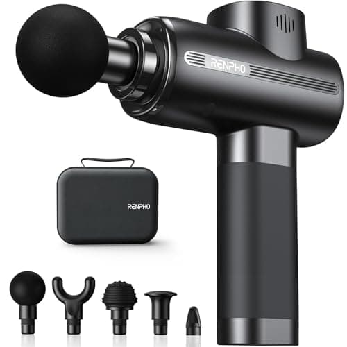 RENPHO Active Massage Gun Deep Tissue, Percussion Handheld Neck Massager | Electric Muscle Massager, Carry Case, for Athletes, Men & Women, FSA Eligible HSA, Gift for Athletes & Fitness Lovers