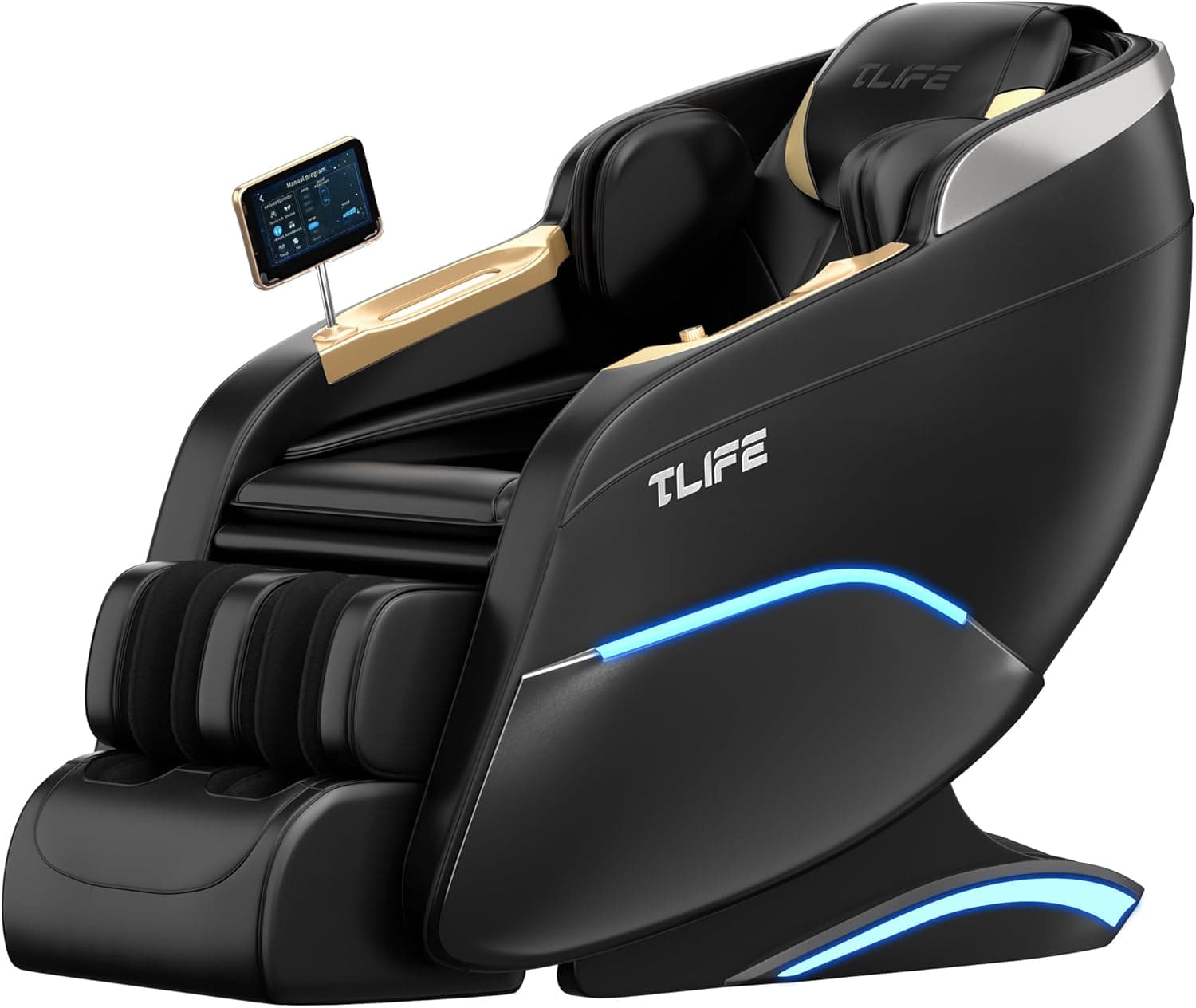 TLIFE Massage Chair Full Body, 160 Zero Gravity Recliner with Body Scan, 50 inch SL-Track Shiatsu, Black