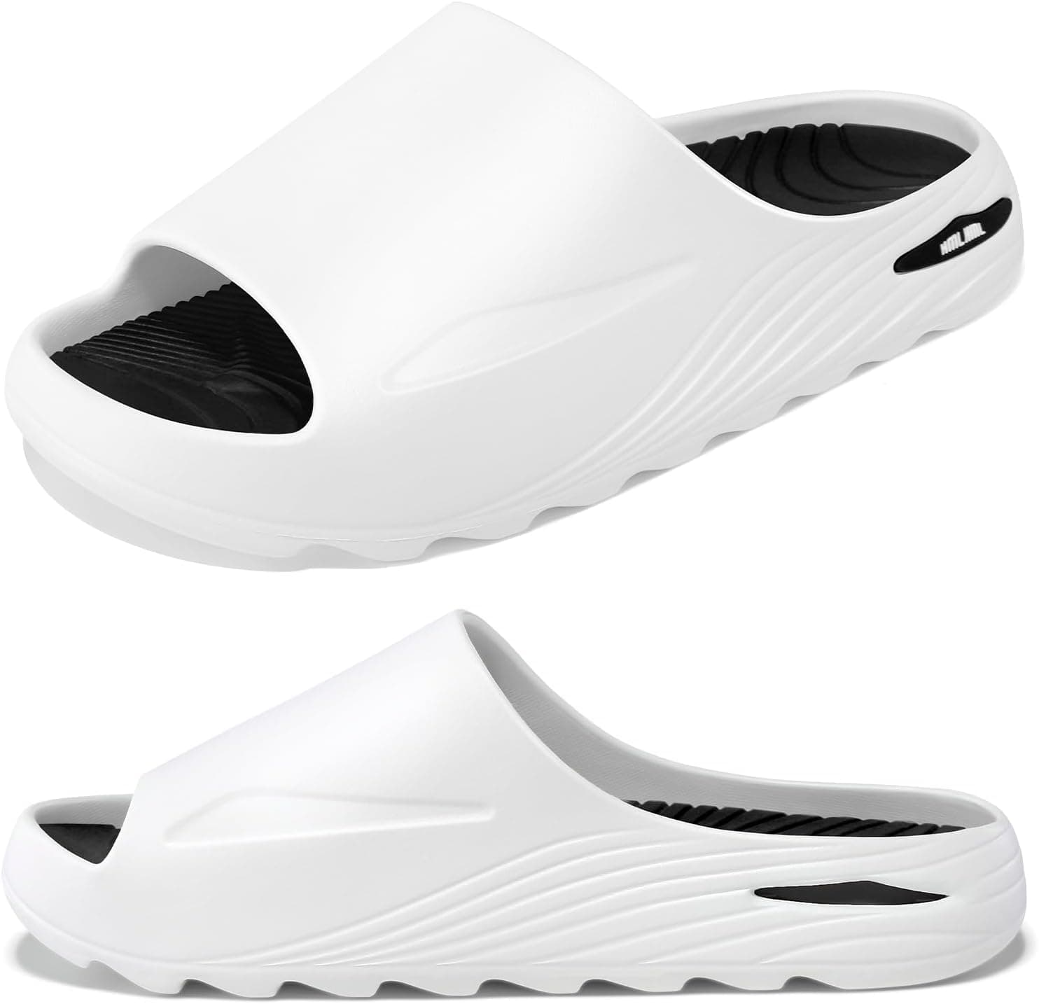 HMLHML Mens Recovery Slides - Orthotic Arch Support Sandals for Plantar Fasciitis, Cushioned Sport Slides