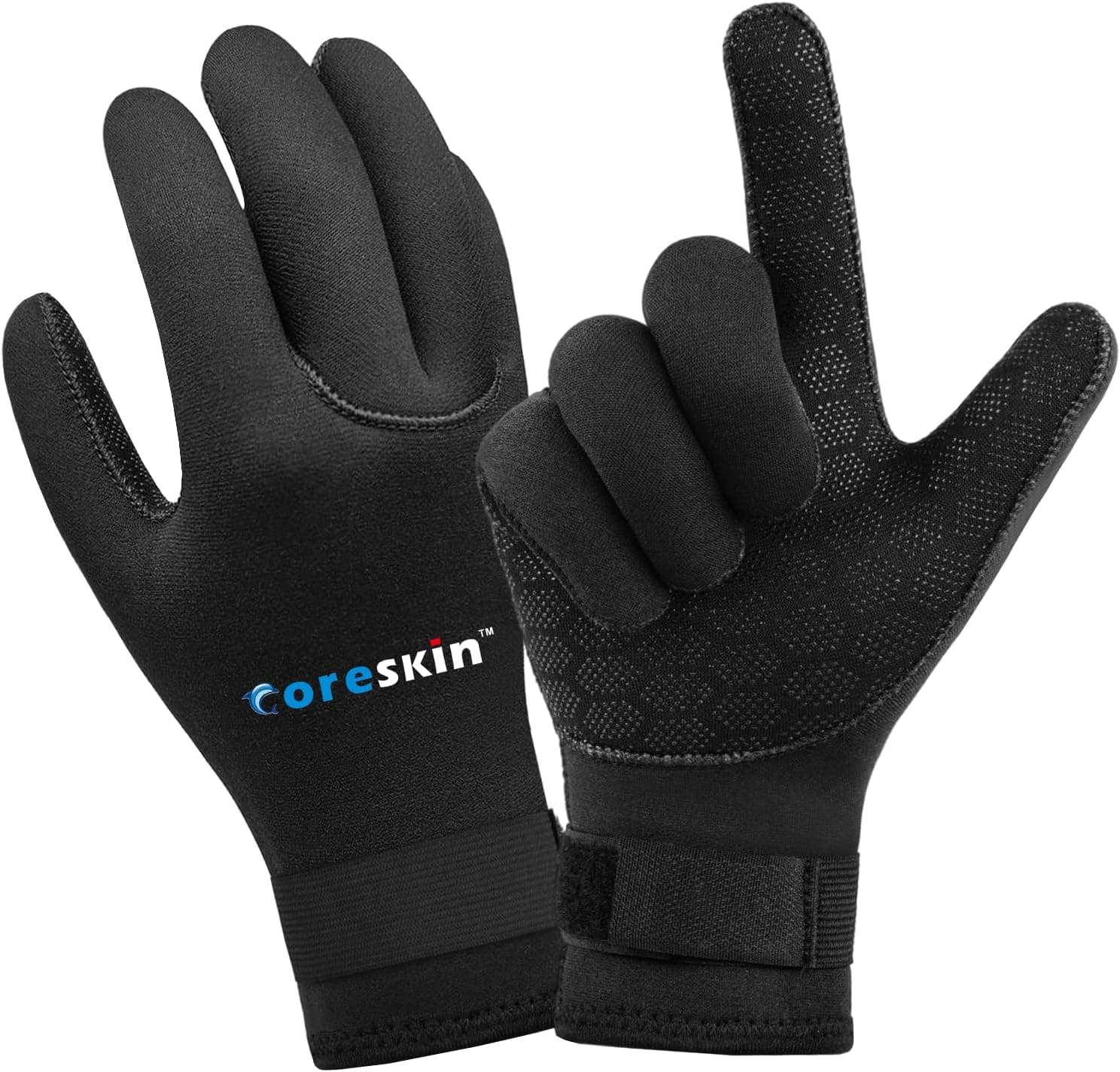 Coreskin 3mm Neoprene Diving Gloves with Anti-Slip Palm & Adjustable Strap