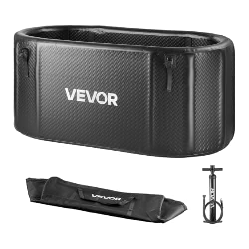 VEVOR Cold Plunge Tub, 216 Gallon, Inflatable Ice Bath Tub Compatible with Water Chillers, Portable Cold Water Bathtub with Insulated Lid, for Athletes Recovery, 59.1" x 31.5" x 29.9" (No Chiller)