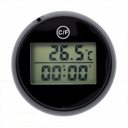 AUNMAS Ice Bath Digital Thermometer, IPX6 Water Proof | Built In Timer Function, Auto Timing On Immersion, Dual Temperature Modes, Clear LED Display, Temperature Range -20~70C