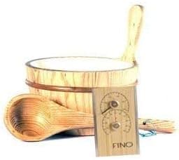 Bucket and Ladle, Thermometer and Hygrometer Combo for Saunas