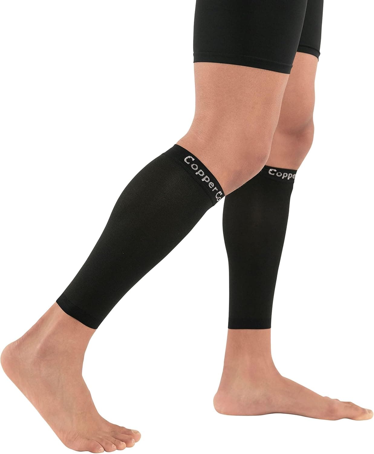 Copper Compression Calf Sleeves for Shin Splints and Recovery (1 Pair)